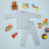 Basics Infants Night Suit -NB to 6Years Front Open Shirt With Trouser Stars 17482