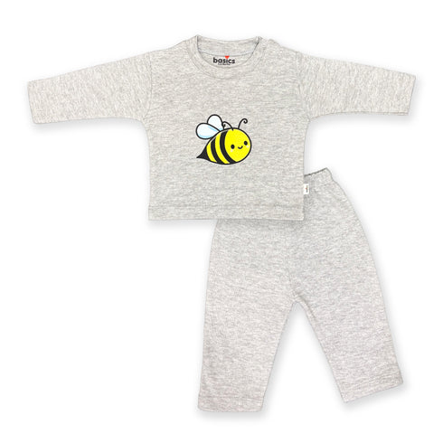 Basics Infants Roundneck Night Suit -NB to 2 Years Honeybee 17470