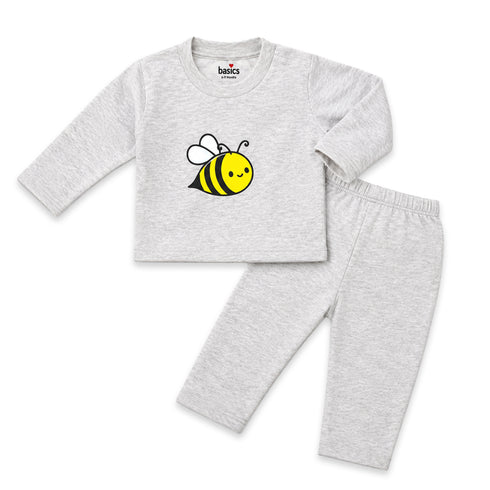 Basics Infants Roundneck Night Suit -NB to 2 Years Honeybee 17470