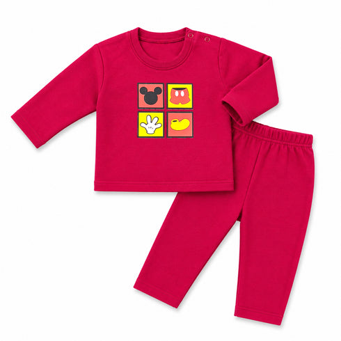 Basics Infants Roundneck Night Suit -NB to 2 Years Mickey 17476