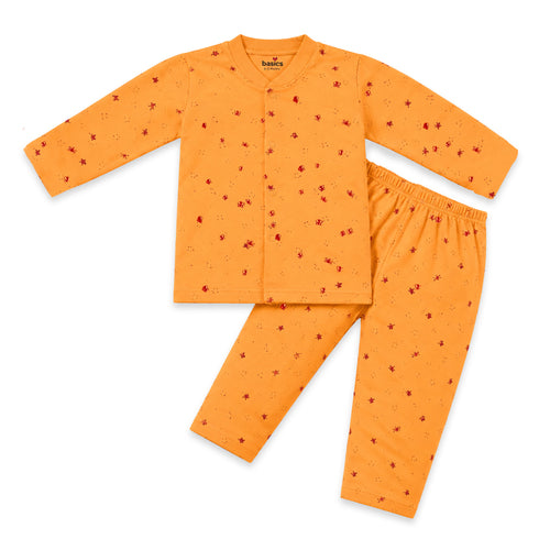Basics Toddlers Night Suit Front Open Shirt With Trouser 2 to 6Years Butterfly 17502