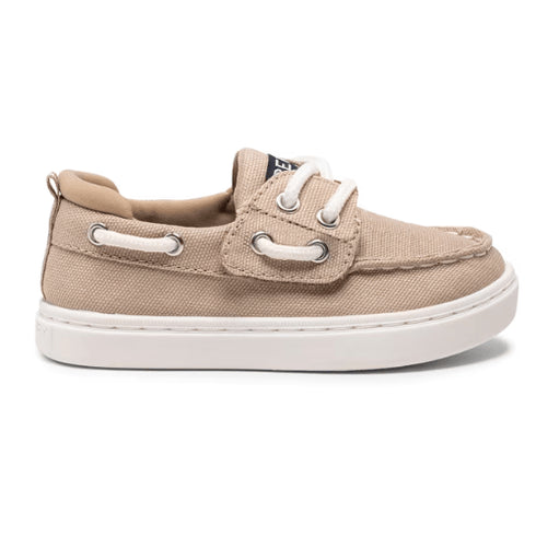 Boys Classic Brown Loafer Style Canvas Shoes