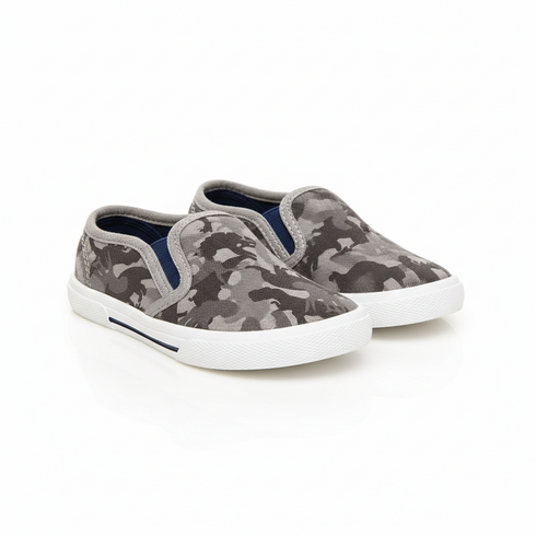 Boys Classic Grey Canvas Shoes