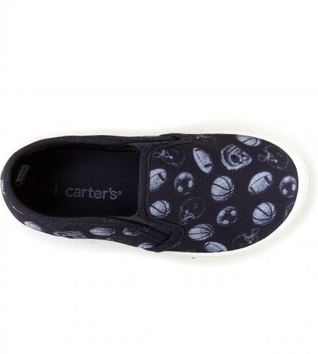 Classic Navy Football Canvas Shoes for Kids