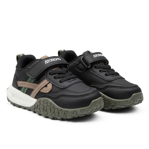 Casual Chunky Sneakers With Laces Stickon Warm And Comfortable Walking Shoes 16881