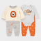 Infants 4pc Suit Set Bodysuit Puffer Sweatshirt With Trousers 16857