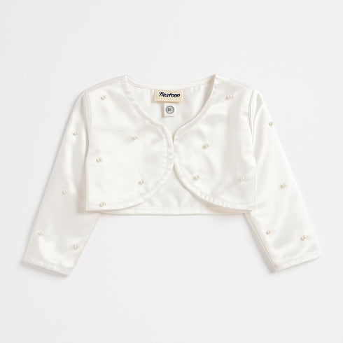 Nexteen Glittered White Pearls Shrug 17109