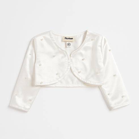 Nexteen Glittered White Pearls Shrug 17109