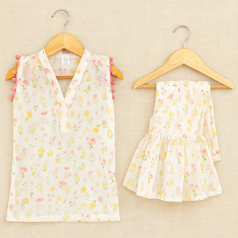 Festive Eastern Wear Printed Girls Shalwar Kameez Suit 16457