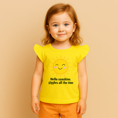 Baby Girls Suit Cotton Rich T-Shirt With Shorts Set 16472