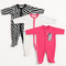 Basics Romper Set Pack Of 3 Cozy Sleep suits 0-24M Baby Zebra 15555