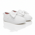 Canvas White Embroidered Bowknot Shoes