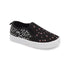 Floral Black Canvas Shoes for Girls
