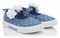 Girls Floral Strap Canvas Shoes Blue