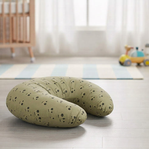 Cotton Fabric with Poly Fiber Filling Lightweight Green Vehicles Nursing Pillow 0M+