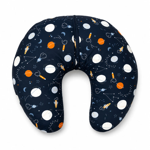 Cotton Fabric with Poly Fiber Filling Lightweight Navy Space Nursing Pillow 0M+
