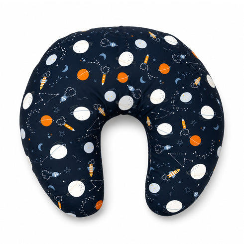 Cotton Fabric with Poly Fiber Filling Lightweight Navy Space Nursing Pillow 0M+