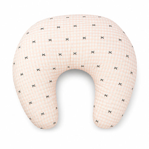 Cotton Fabric with Poly Fiber Filling Lightweight Pink Checks Nursing Pillow 0M+