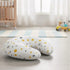 Cotton Fabric with Poly Fiber Filling Lightweight White Stars Nursing Pillow 0M+