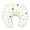 Cotton Fabric with Poly Fiber Filling Lightweight White Stars Nursing Pillow 0M+