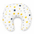 Cotton Fabric with Poly Fiber Filling Lightweight White Stars Nursing Pillow 0M+