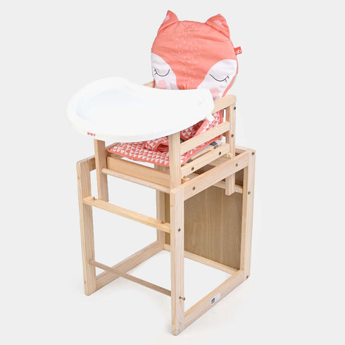 Travel Booster Seat Wooden Combination High Chair, for Baby/Toddlers Dining, with Play Table & Cushion MY312