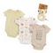 Dream Gro 3 Bodysuits & Rattle 4Pc Set