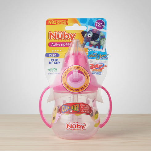 Flip N Sip Cup with Straw 270ml 9oz 12M+ 17508