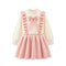 Baby Girls Formal Pink Wool Frock For Winter 17322
