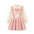 Baby Girls Formal Pink Wool Frock For Winter 17322