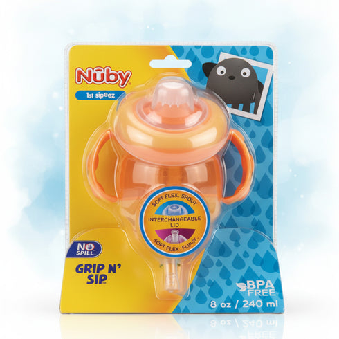 Grip N Sip Cup with Straw 240ml 8oz 4M+ 17510