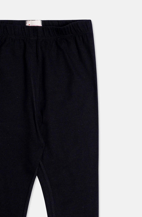 Black Basic Ribbed Tights 17499