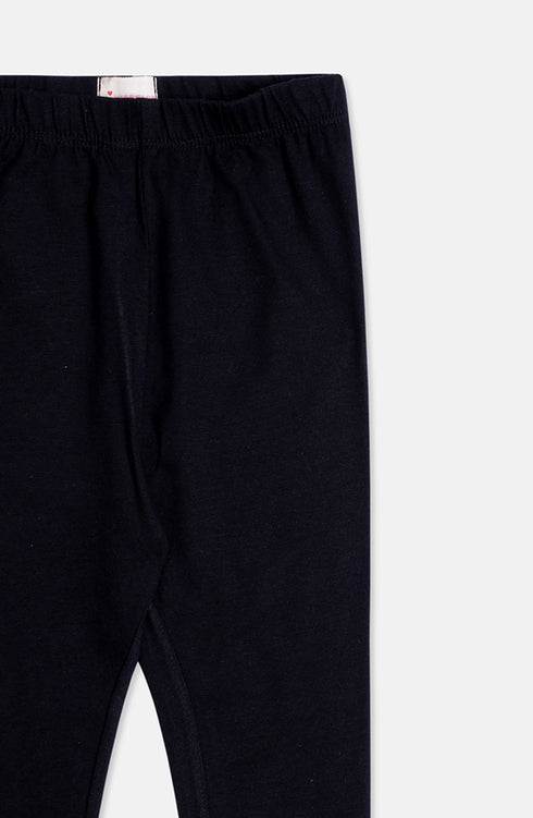 Black Basic Ribbed Tights 17499