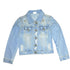 Pearl Blush Winter Denim Jacket for Girls