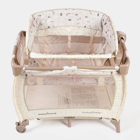 Premium Baby Playpen with Detachable Bassinet & Storage – Neutral Beige