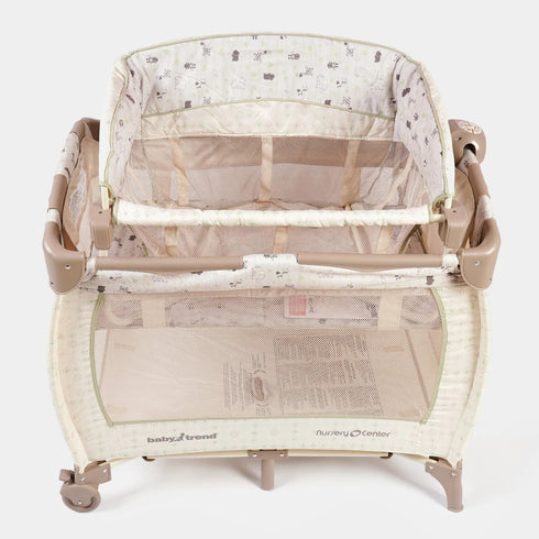 Premium Baby Playpen with Detachable Bassinet & Storage – Neutral Beige