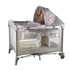 Baby Nursery Center Playard Infant Playpen with Bassinet & Toy Canopy – Grey Pink