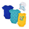 Infants Combo 3 Bodysuits & Rattle 4Pc Set