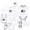 Pack of 10 Baby Starter Gift Set White Baby Elephant Embroidered