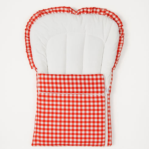 Baby carrynest -red checks
