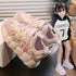 Girls Floral Sneakers Kids Lightweight Breathable Athletic Running Shoes Beige 15803