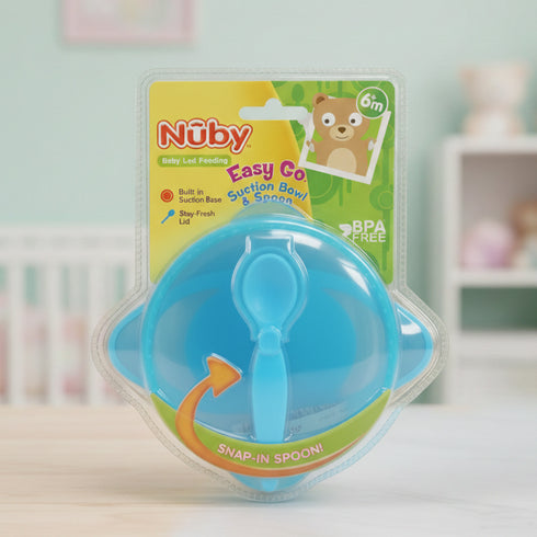 Toddler Training Feeding Set Suction Rubber Bowl With Spoon 6M+ 17511