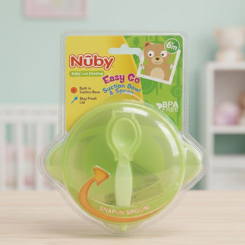 Toddler Training Feeding Set Suction Rubber Bowl With Spoon 6M+ 17511