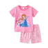Toddlers Frozen Suit Pink T-Shirt and Shorts Set