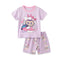 Toddlers Labubu Suit Purple T-Shirt and Shorts Set