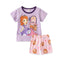 Toddlers Princess Suit Purple T-Shirt and Shorts Set