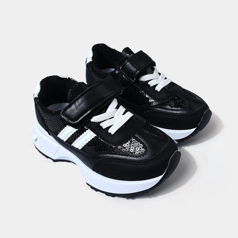 Casual Chunky Sneakers With Stickon Warm And Comfortable Sequin Walking Shoes 16879