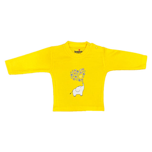 Basics Infants Roundneck Night Suit -NB to 2 Years Elephant 17464