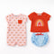 Baby 3Pc Combo Suit Set T-Shirt With Onesie & Panty Rainbow