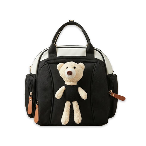 Diaper Storage Bag Black Teddy 0m+